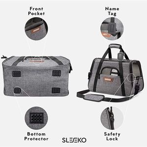 SLEEKO Luxury Pet Carrier Airline Approved Premium